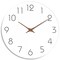 Wall Clock 10 Inch Silent Non Ticking Wood Wall Clocks Battery Operated - Wooden White Modern Office Simple Minimalist Clock Decorative for Kitchen,Home,Bathroom,Living Room(10" White)